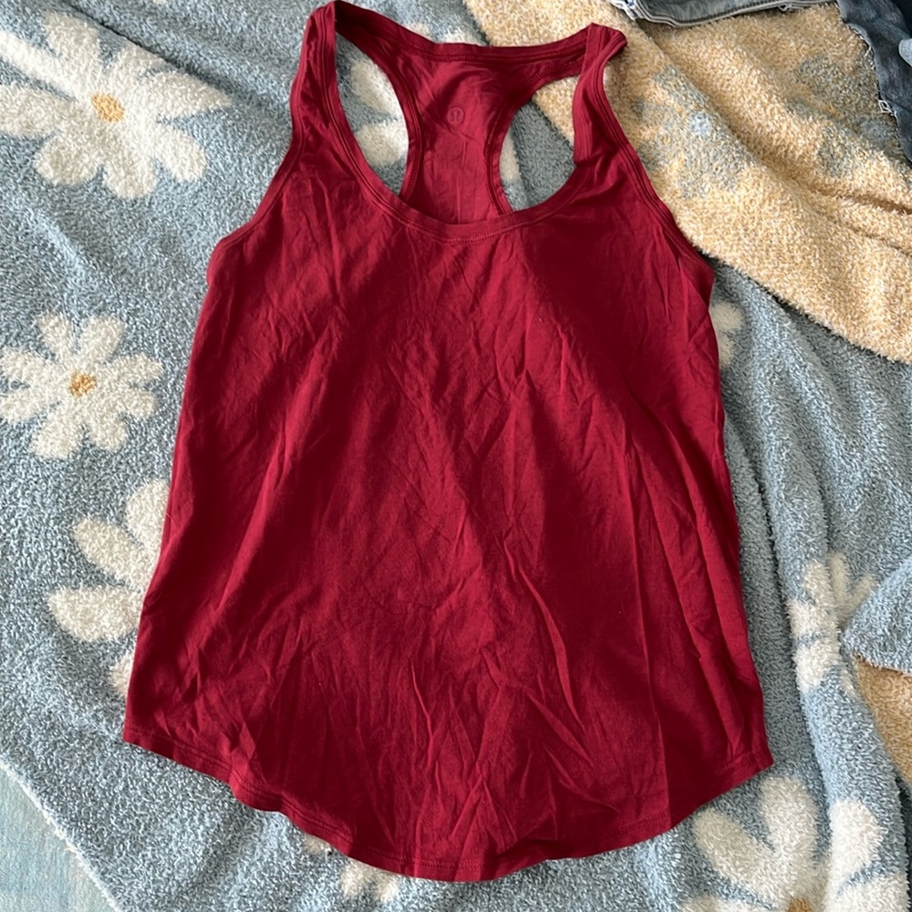 Burgundy lulu lemon tank top